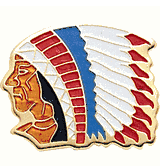 Indian Chief Lapel Pin with Color Finish