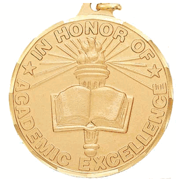 IR Series In Honor of Excellence Design - 1 1/2" Medals in Multiple Finishes - Click to enlarge