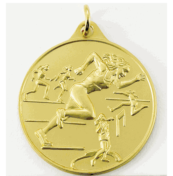 IR Series Track, Female Design - 1 1/2" Medals - Click to enlarge