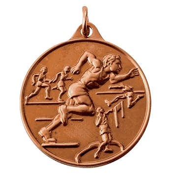 IR Series Track, Male Design - 1 1/2" Medals - Click to enlarge