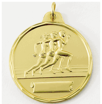 IR Series Track Runners w/Scroll, Female Design - 1 1/2" Medals - Click to enlarge