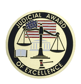 Judicial Award Of Excellence Medal Insert (Etched)
