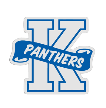 K-Shaped Mascot Badge with Choice of Back - Click to enlarge
