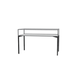 Keepsake Tabletop Display Case, w/ Sliding Rear Door and Satin Natural Aluminum Frame, 10"H x 60"W x 30"D, Total Height 38"H