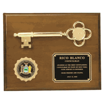 Key to the City Plaque - Click to enlarge
