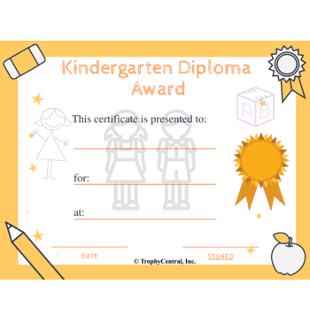 Kindergarten Diploma - Click to enlarge