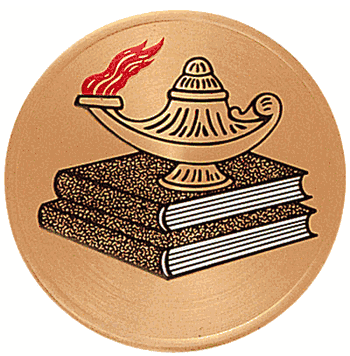 Lamp Of Learning (492951) Litho Medal Insert - Click to enlarge
