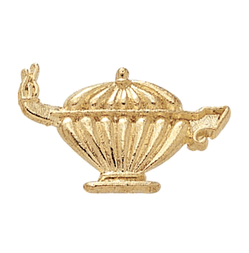 Lamp Of Learning Academic Lapel Pins - Click to enlarge