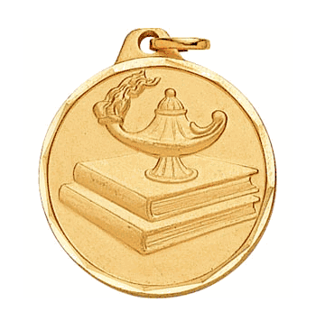 Lamp of Learning Academic Medals (1 1/4") - Click to enlarge