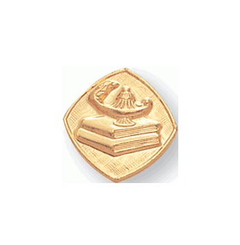 Lamp Of Learning Gold Pin - Click to enlarge