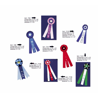 Custom Single Color Award Streamers