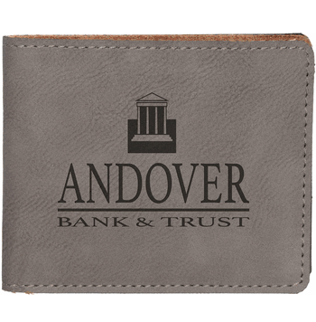 Laserable Leatherette Bifold Wallet - Click to enlarge