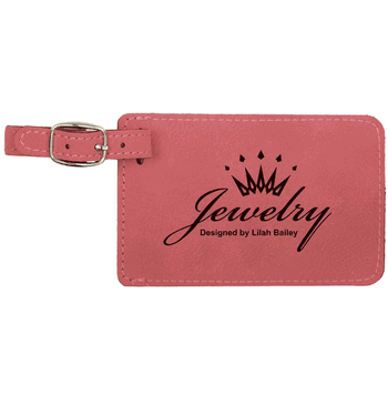 Laserable Leatherette Luggage Tag - Click to enlarge