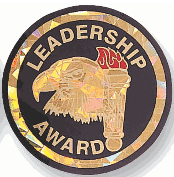 Leadership Award Mylar Decal Medal Insert - Click to enlarge