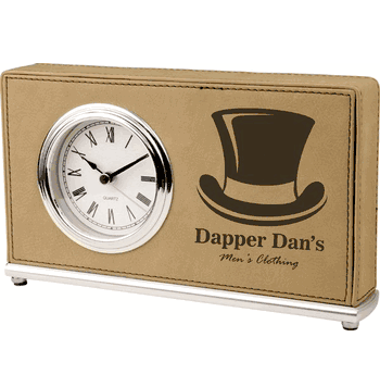 Leatherette Desk Clock - Click to enlarge