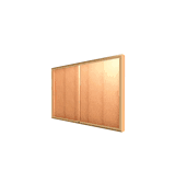 Legacy Bulletin Board Wall Case w/ Cork Back and Champagne Aluminum Frame, 48"H x 72"W x 4"D