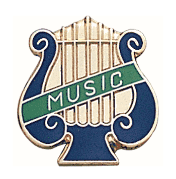 Lyre - Music Pins - Click to enlarge