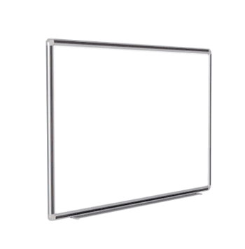 Magnetic Porcelain Whiteboard with DecoAurora Aluminum Frame, 4'H x 4'W, Black - Click to enlarge
