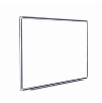 Magnetic Porcelain Whiteboard with DecoAurora Aluminum Frame, 4'H x 8'W, Navy Blue - Click to enlarge