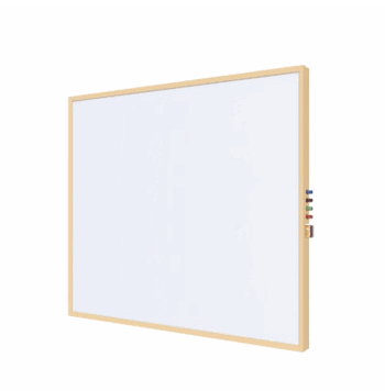Magnetic Porcelain Whiteboard with Modern Maple Impression Frame, 4'H x 5'W - Click to enlarge