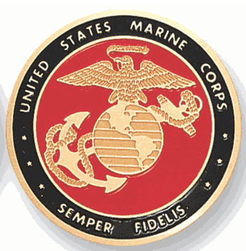 Marine Corps Semper Fidelis Medal Insert (Etched) - Click to enlarge