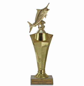 Marlin Fish Star Column Trophy - Click to enlarge
