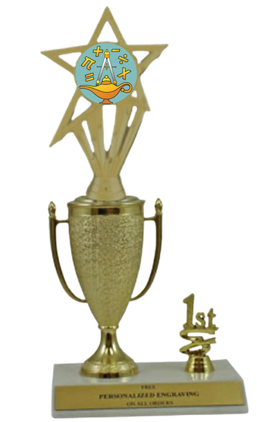 Math 1st, 2nd and 3rd Place Award Cup Trophy | Math Trophies ...