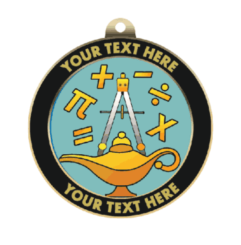 Math Award Medal with Personalized Rim - Click to enlarge