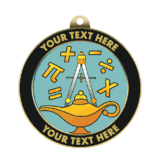 Math Award Medal with Personalized Rim