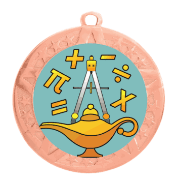 Math Excellence Medal with Bronze Frame - Click to enlarge