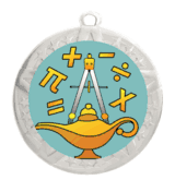 Math Excellence Medal with Silver Frame