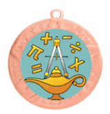 Math Excellence Medal with Bronze Frame