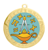 Math Excellence Medal with Gold Frame