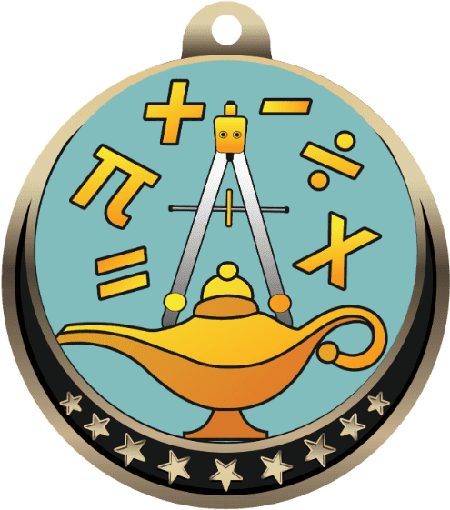 Wolf Medal Math Math Insert Medal | Math Medals | TrophyCentral