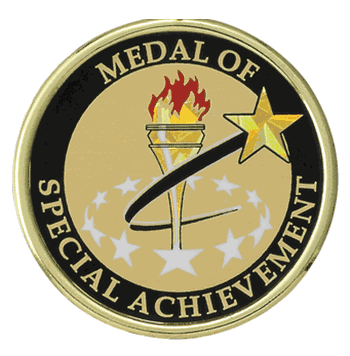 Medal Of Special Achievement Mylar Decal Medal Insert - Click to enlarge