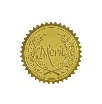 Merit Certificate Seals - Click to enlarge