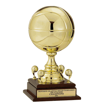 Metal Basketball Award w/Trim - Click to enlarge