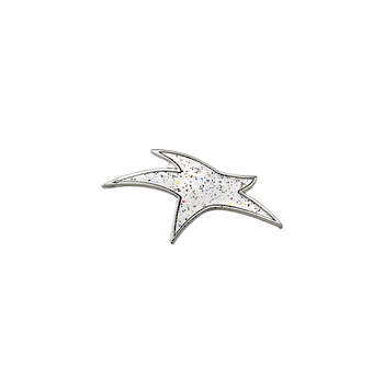 Modern Silver Sparkle Star Award Pins (BR Series) - Click to enlarge