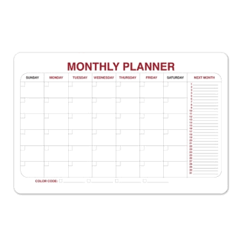 Monthly Planner Whiteboard with Radius Corners, 2'H x 3'W - Click to enlarge