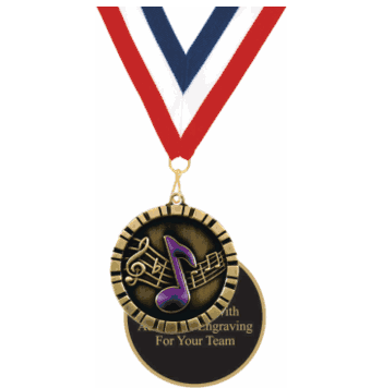 Music 3D Relief Medals (2") - Click to enlarge