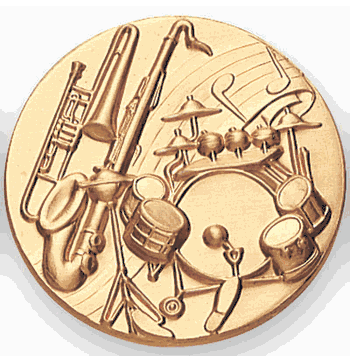 Music Jazz Litho Medal Insert - Click to enlarge