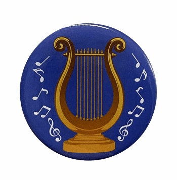 Music Lyre - 2" Epoxy Insert - Click to enlarge