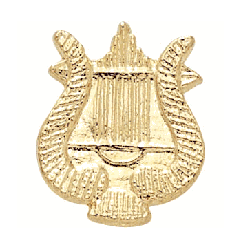 Music Lyre Lapel Pin - Click to enlarge