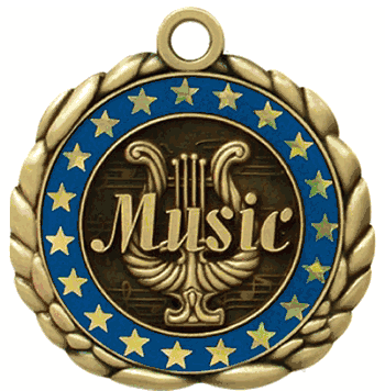 Music Medals with Personalized School, Team or Event Name - Click to enlarge