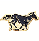 Mustang Lapel Pin with Color Finish