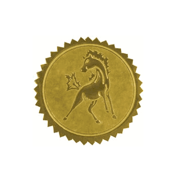 Mustang Mascot Certificate Seals - Click to enlarge