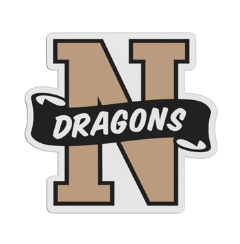 N-Shaped Mascot Badge with Choice of Back - Click to enlarge