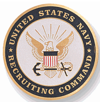 Navy Recruiting Command Medal Insert (Etched) - Click to enlarge
