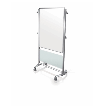 Nexus Easel, Mobile 2-Sided Porcelain Magnetic Whiteboard, 46"H x 34"W - Click to enlarge