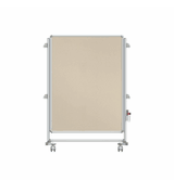 Nexus Jr. Partition, Mobile 2-Sided Fabric Bulletin Board, 46"H x 34"W, Beige